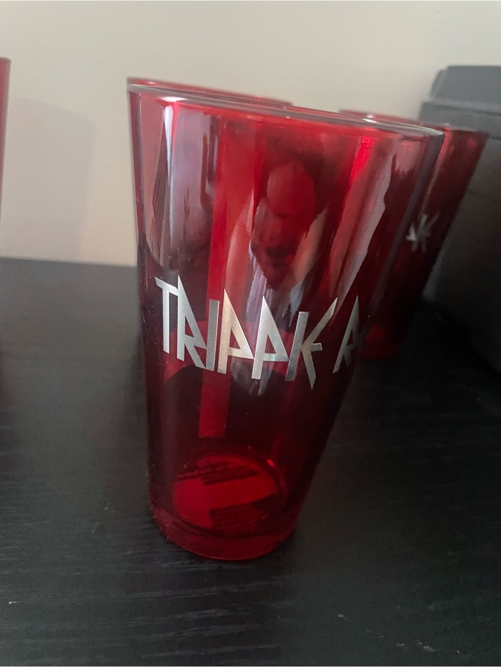 4 Trippie Redd Drinking Glass set red